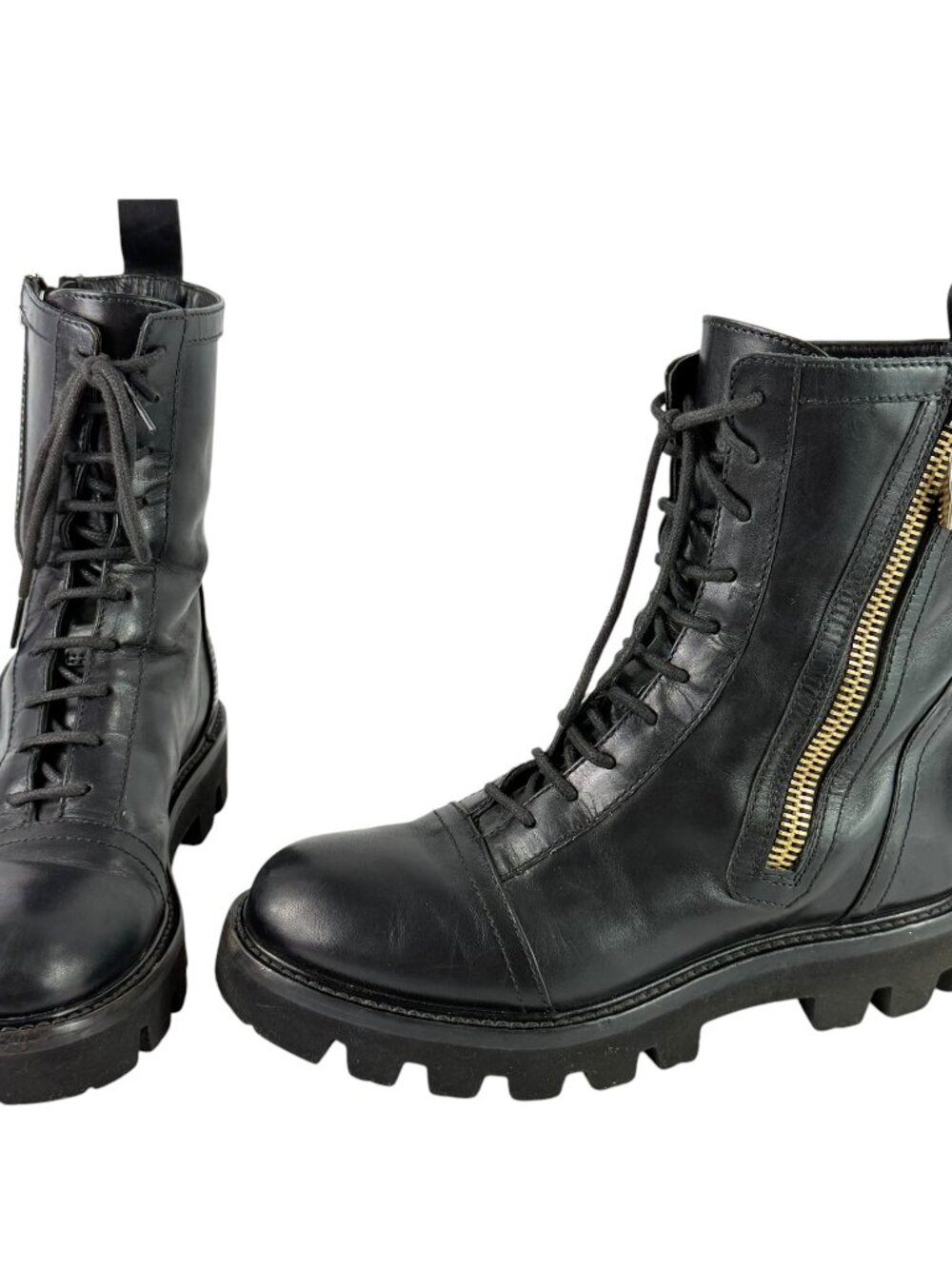 VERSUS VERSACE Black Leather Women's Boots Made in Italy 38 - 8